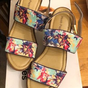 Floral Print Wedges